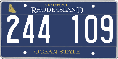 RI license plate 244109