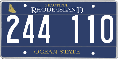 RI license plate 244110