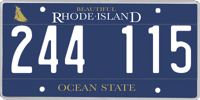 RI license plate 244115