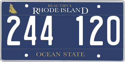 RI license plate 244120