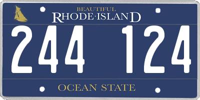 RI license plate 244124