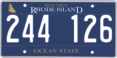 RI license plate 244126