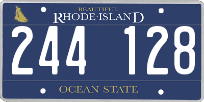 RI license plate 244128
