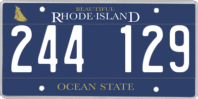 RI license plate 244129