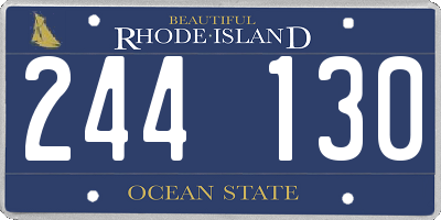RI license plate 244130