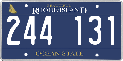 RI license plate 244131