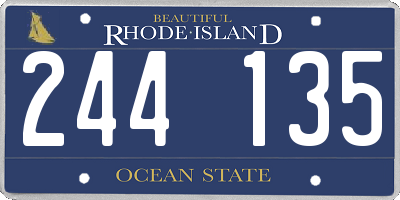 RI license plate 244135