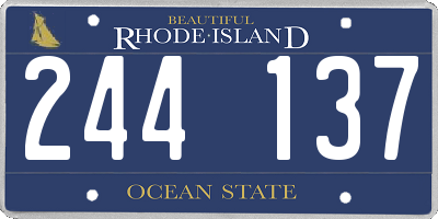 RI license plate 244137
