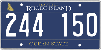 RI license plate 244150