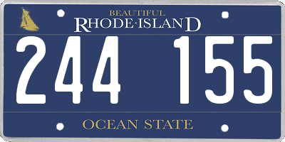 RI license plate 244155