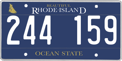 RI license plate 244159