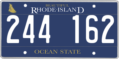 RI license plate 244162