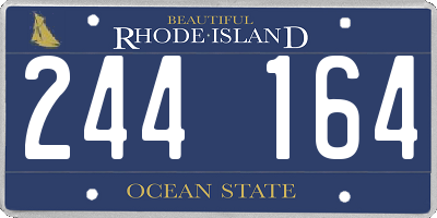 RI license plate 244164