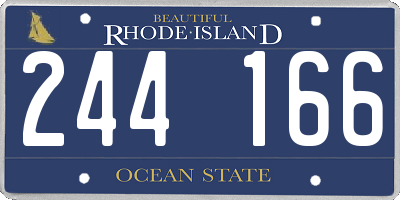 RI license plate 244166