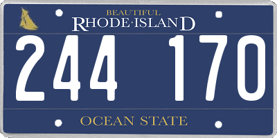 RI license plate 244170