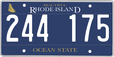 RI license plate 244175