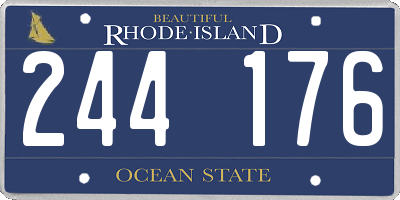 RI license plate 244176