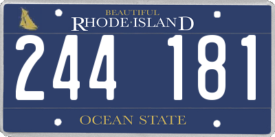 RI license plate 244181