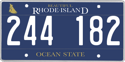 RI license plate 244182