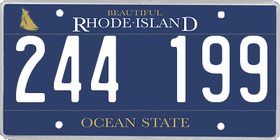 RI license plate 244199