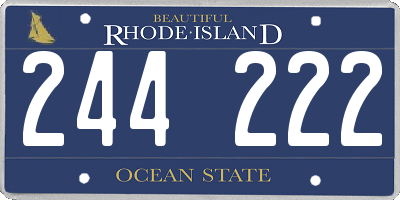 RI license plate 244222