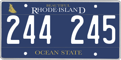 RI license plate 244245