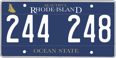 RI license plate 244248