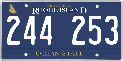 RI license plate 244253