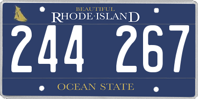 RI license plate 244267