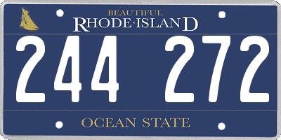 RI license plate 244272