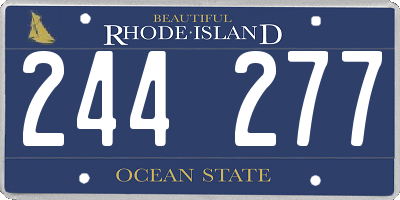 RI license plate 244277