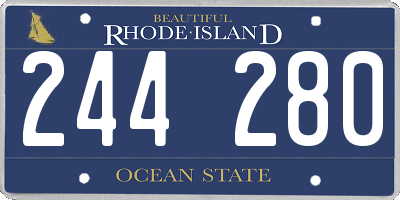 RI license plate 244280