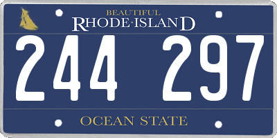 RI license plate 244297