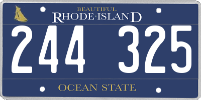 RI license plate 244325