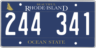 RI license plate 244341