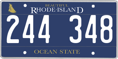 RI license plate 244348