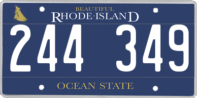 RI license plate 244349