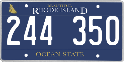 RI license plate 244350