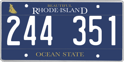 RI license plate 244351