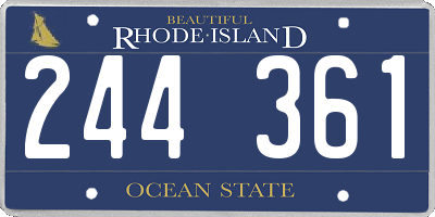 RI license plate 244361