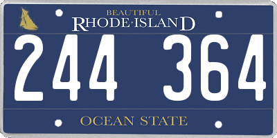 RI license plate 244364