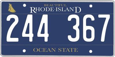 RI license plate 244367
