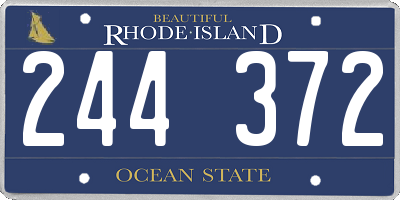 RI license plate 244372