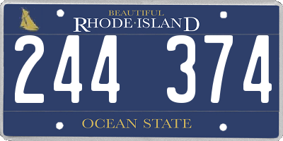 RI license plate 244374