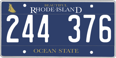 RI license plate 244376