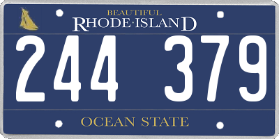 RI license plate 244379