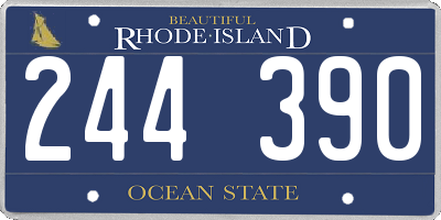 RI license plate 244390