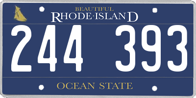 RI license plate 244393