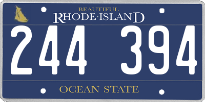 RI license plate 244394