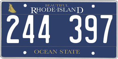 RI license plate 244397
